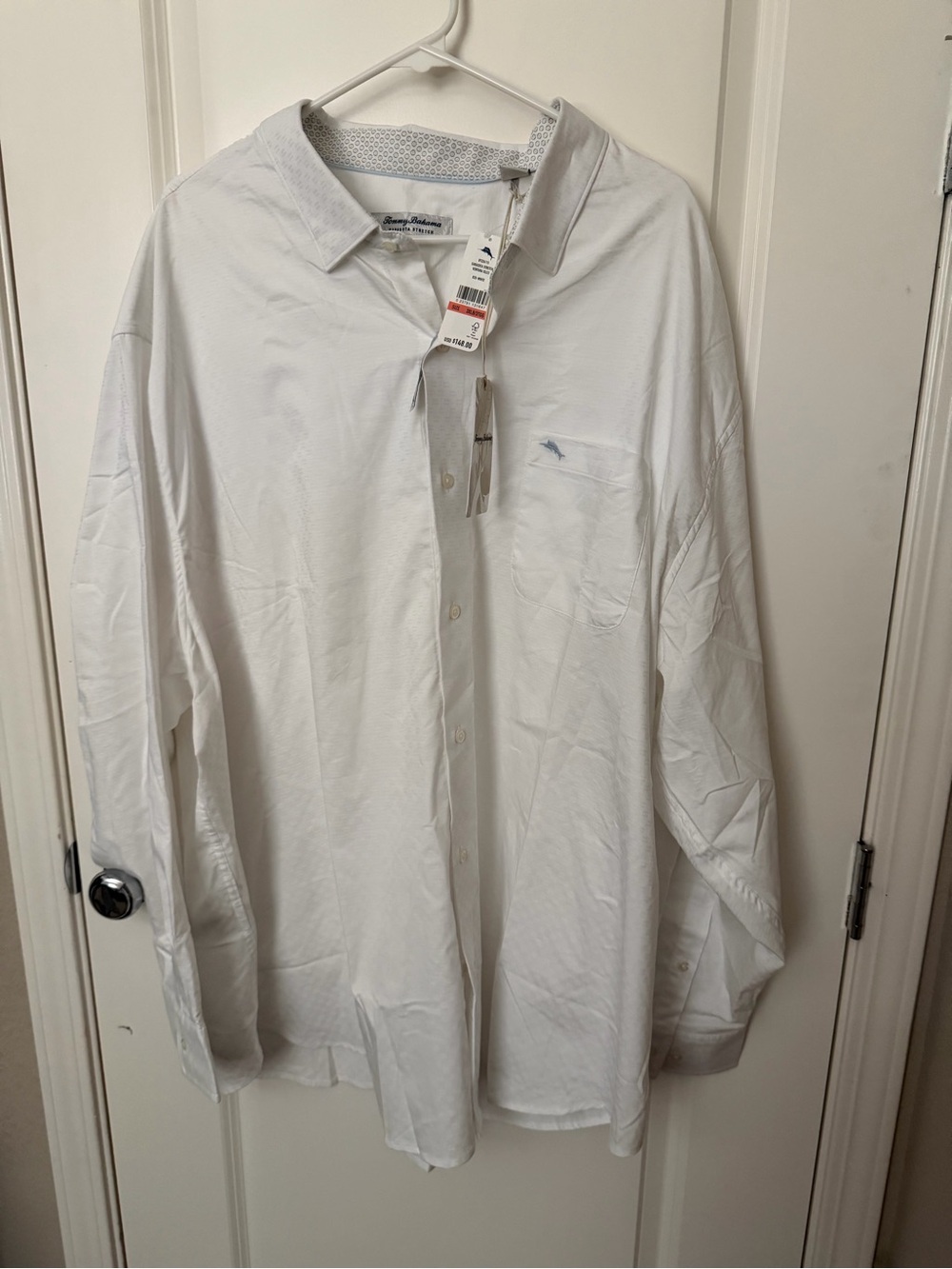 Tommy Bahama Sarasota Stretch Mens 3XLB Ventura Isles White Button Shirt 3XL New